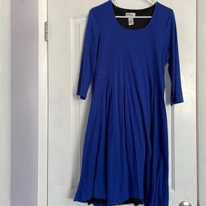 Blue knee length sweater dress XL